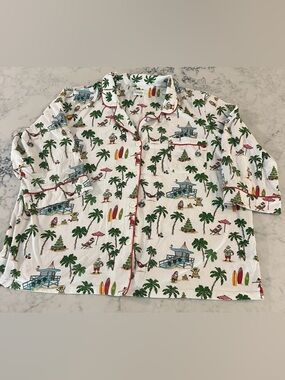 Bedhead Bed Head Christmas Santa Surf Tropical Pajama PJ Top Women’s 3X